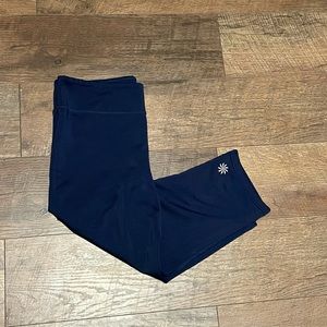 Athleta Activewear Blue Woman's Capri Workout Yoga Leggings Size Small